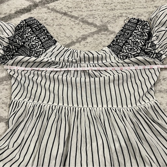 Free People Black and White Lola Embroidered Mini Dress - Picture 9 of 10